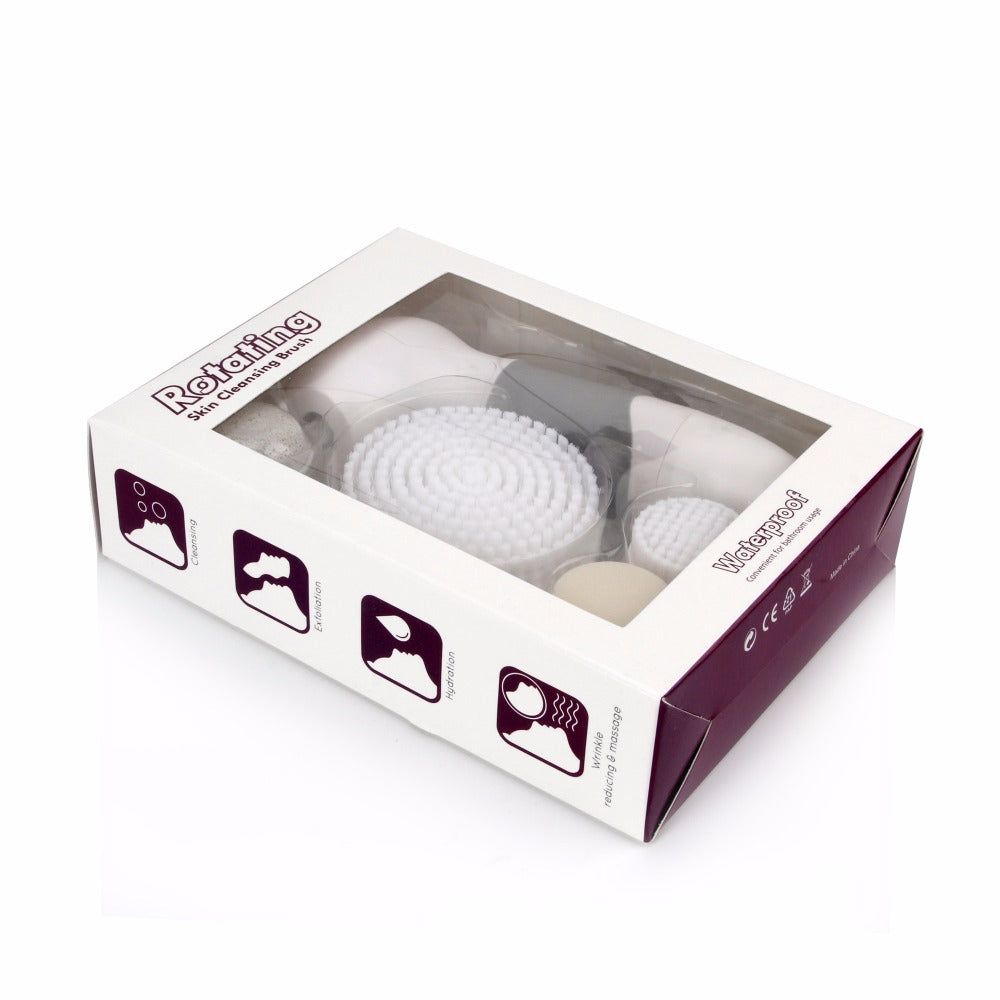 4-in-1 Electric Facial Skin Cleansing Brush